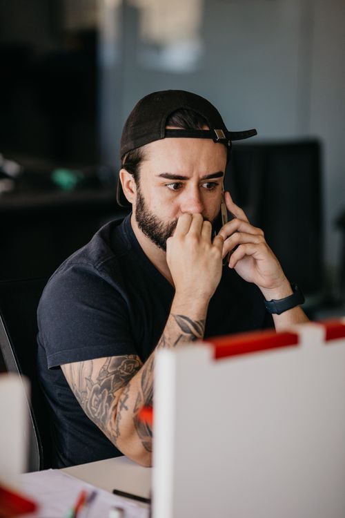 A Man using a Smartphone · Free Stock Photo