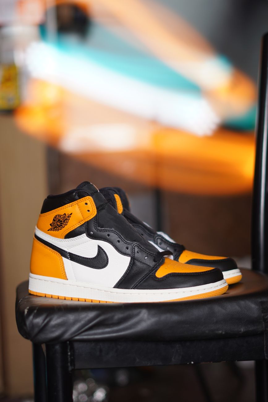 Close Up Vibrant Air Jordan Sneakers Footwear