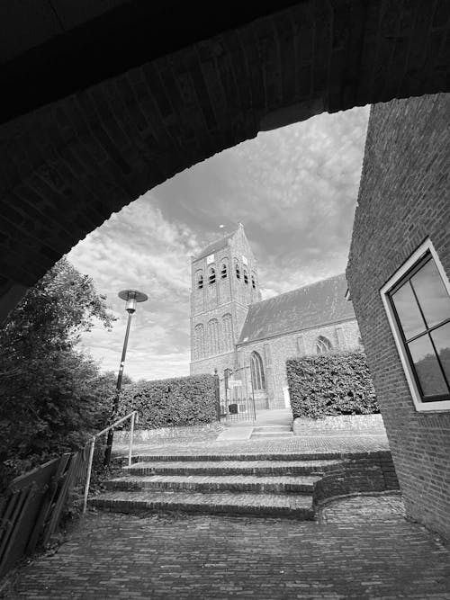 Foto d'estoc gratuïta de arc, blanc i negre, edifici