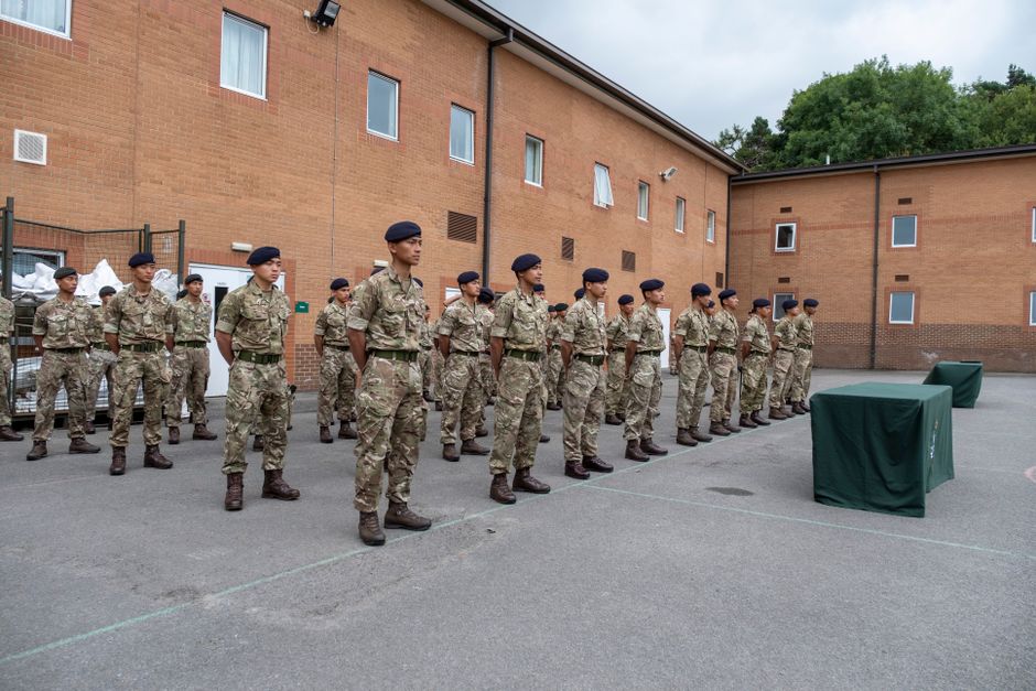 military recruits training barracks