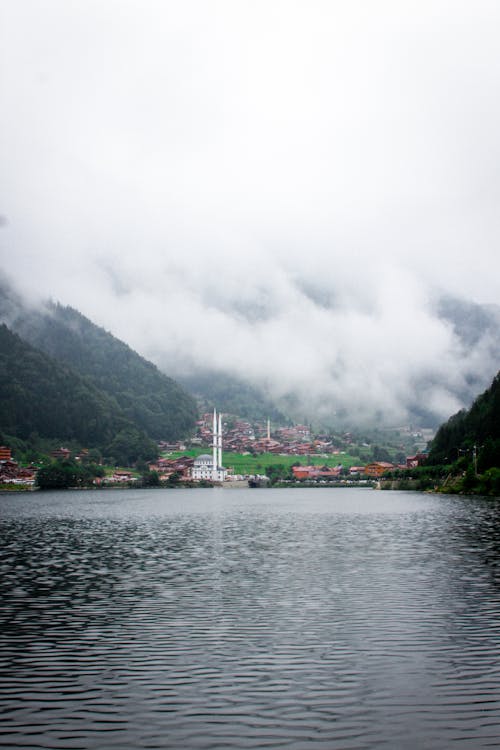 Lake View under Cloudy Sky