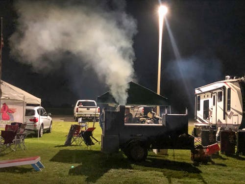 Early Morning smoke at the BBQ Comp