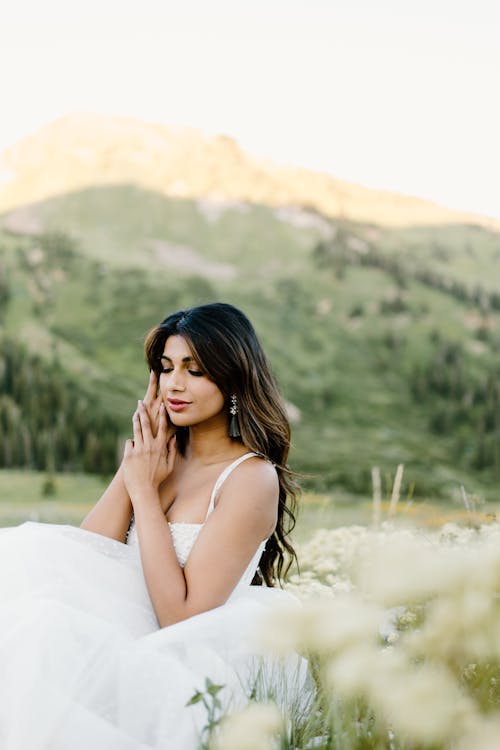 A Woman in White Dress