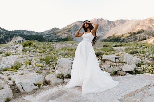 Free Beautiful Bride at a Bridal Outdoor Photoshoot  Stock Photo