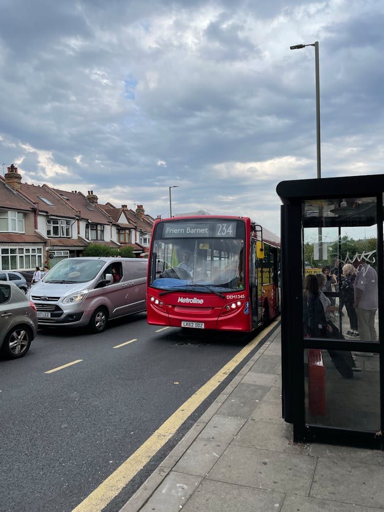 Red Bus On The Road