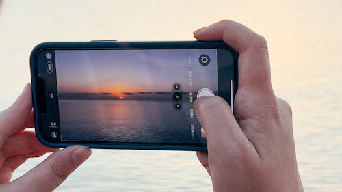 iPhone, 日出, 海 的 免費圖庫相片