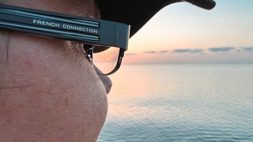 Free stock photo of beach, glasses, sea