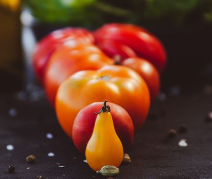 Pan-Seared Salmon with Heirloom Tomato Salad