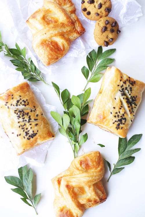 Brown Pastry With Leaves