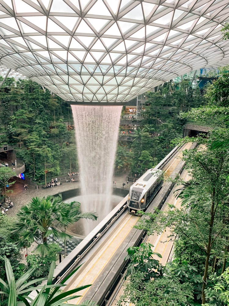 The Rain Vortex At  Jewel Changi Airport In Changi, Singapore