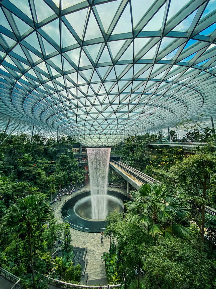 Interior Of The Jewel Changi Airport In Singapore