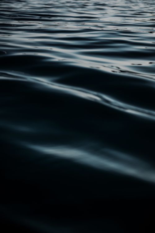 Free Close-up of the serene water surface with gentle ripples creating a calming texture. Stock Photo