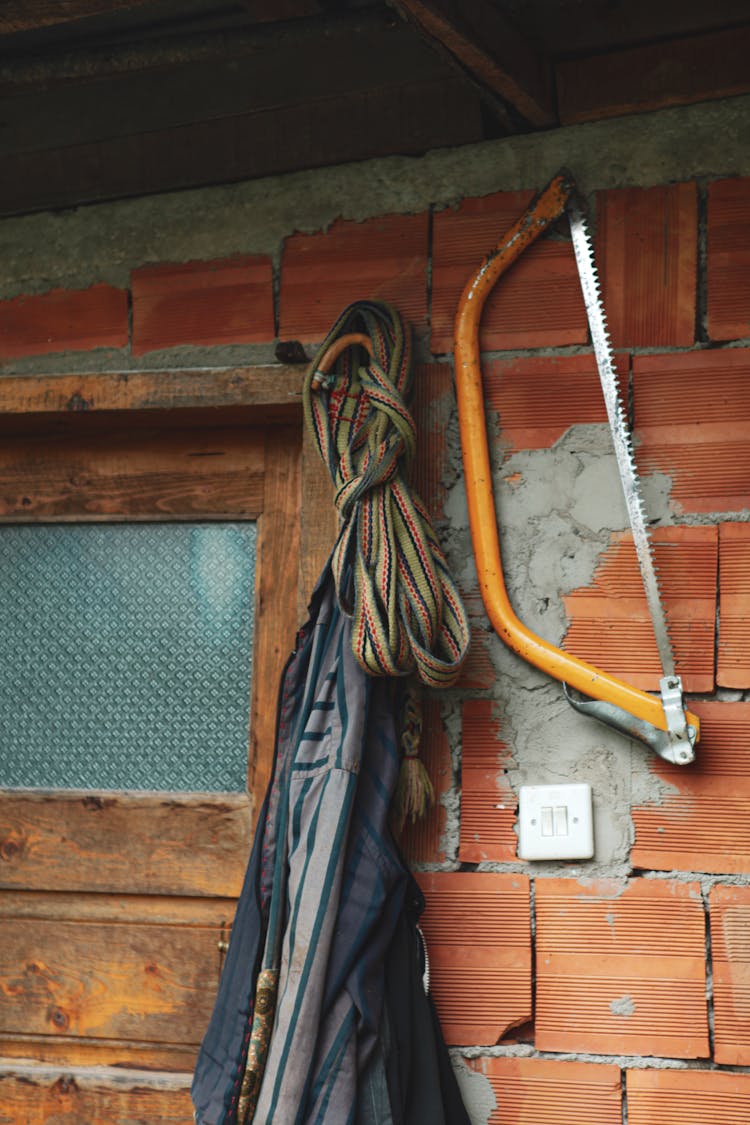 Hanging Saw On A Wall 