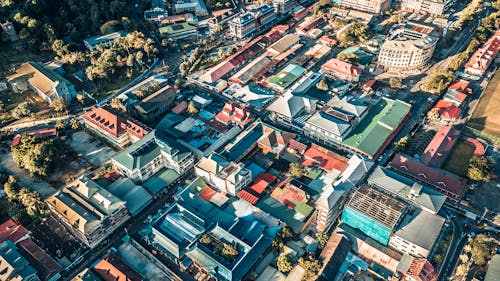 Aerial View of City Buildings