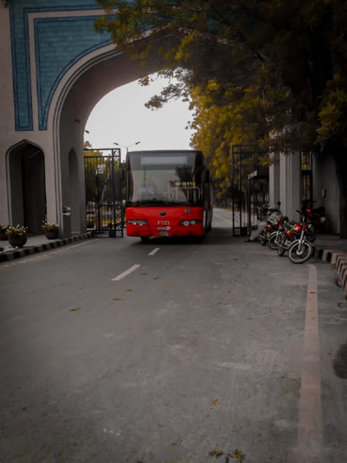 Foto d'estoc gratuïta de autobús, autobús vermell, bahawalpur