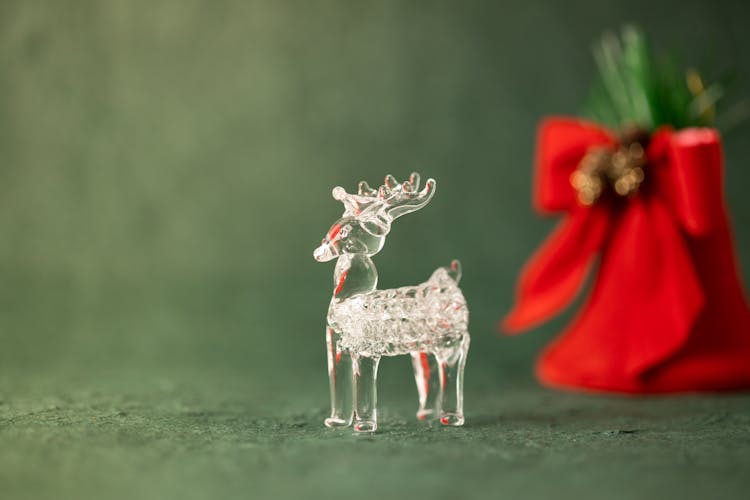 Transparent Plastic Reindeer