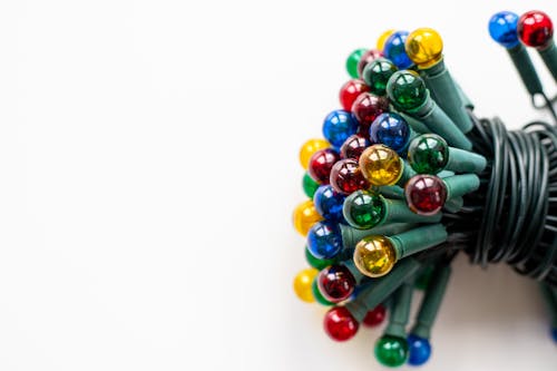 Close-up of Colorful Christmas Lights 