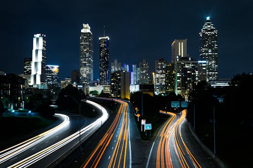 Mobil Time Lapse Dengan Gerak Cepat