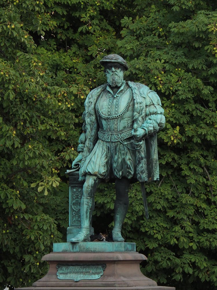 Christoph Herzog Von Wuerttemberg Statue In Stuttgart, Germany 