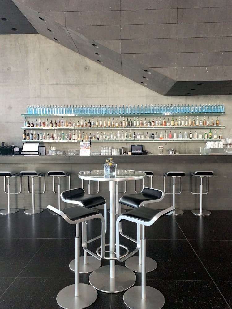 Interior Of A Pub With A Bar Counter 