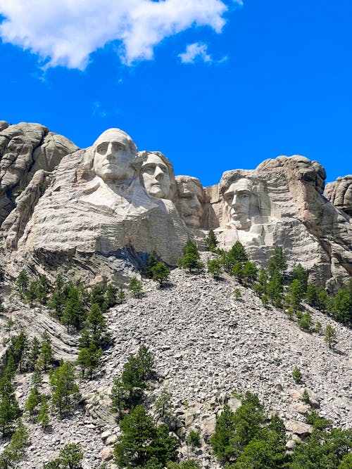 Mount Rushmore Under Blue Sky