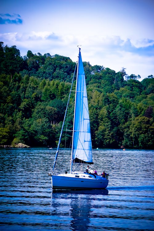 Sailboat sailing on a Lake 