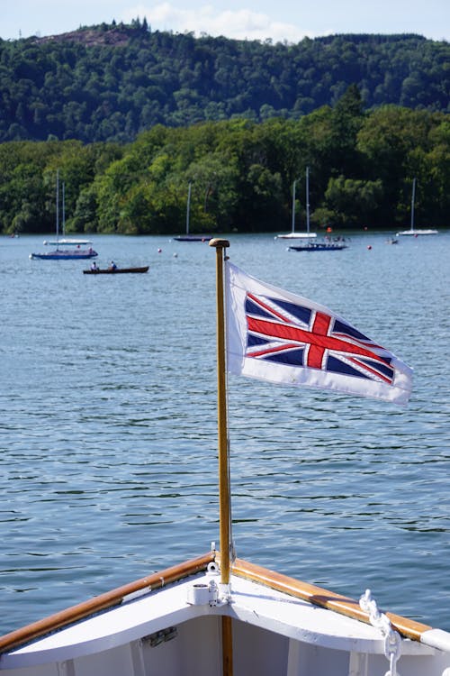 Ingyenes stockfotó brit zászló, britt zászló, csónakok témában Stockfotó