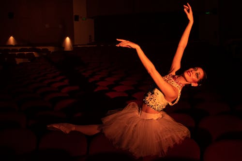 Elegant Ballerina doing a Performance 