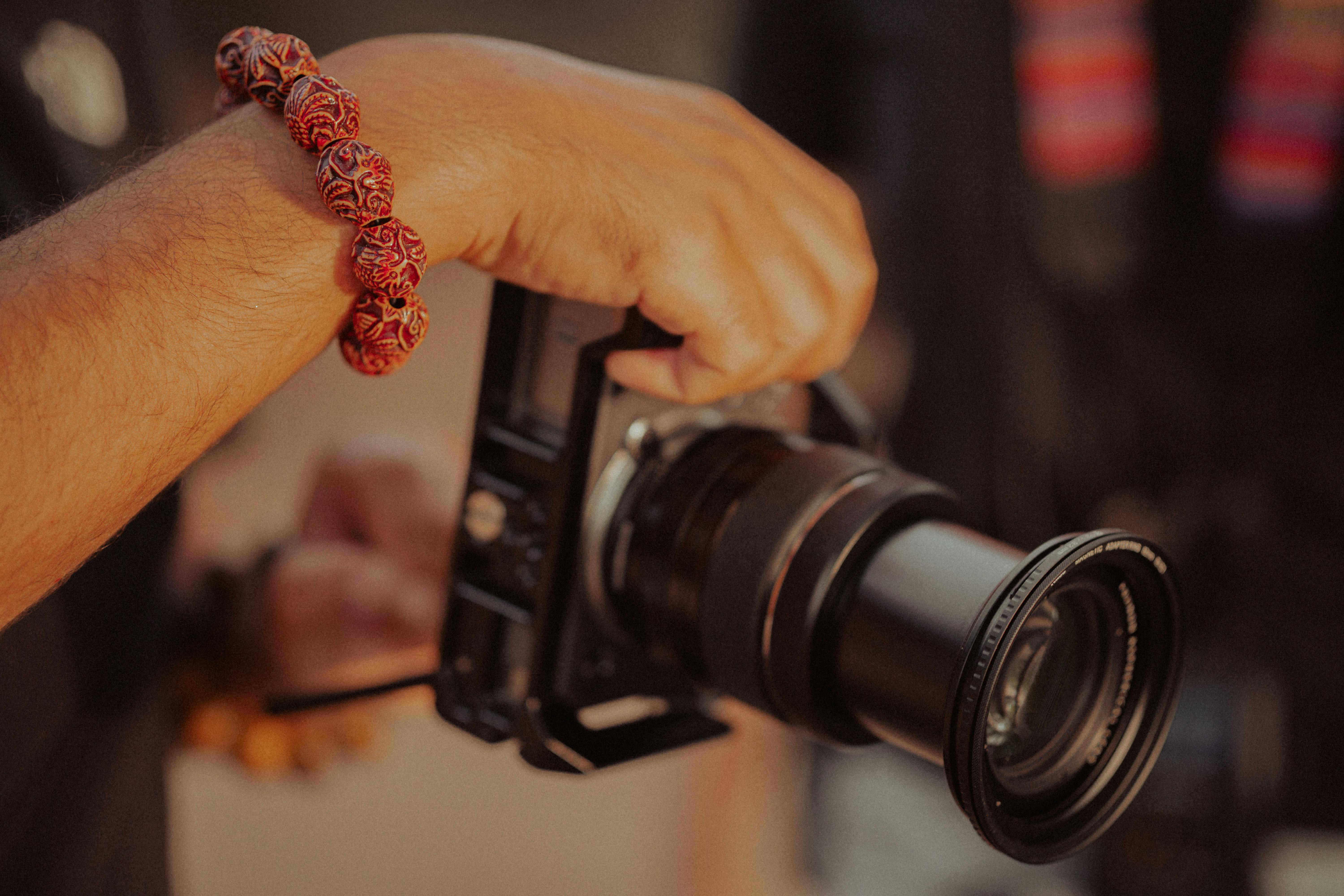 close up photo of black camera