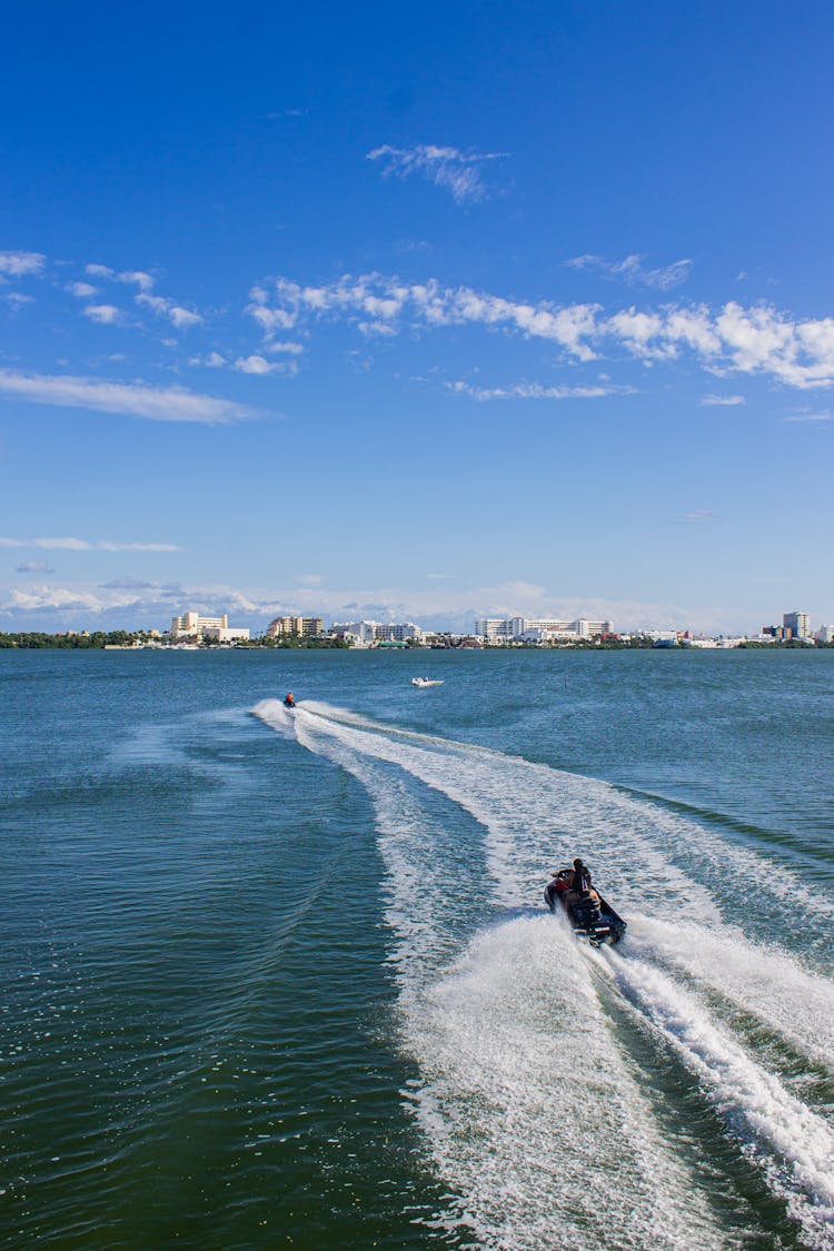 A Person Riding Jet Ski