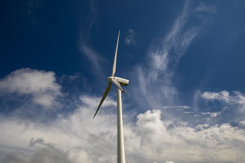 Close-Up Shot of a Wind Turbine 