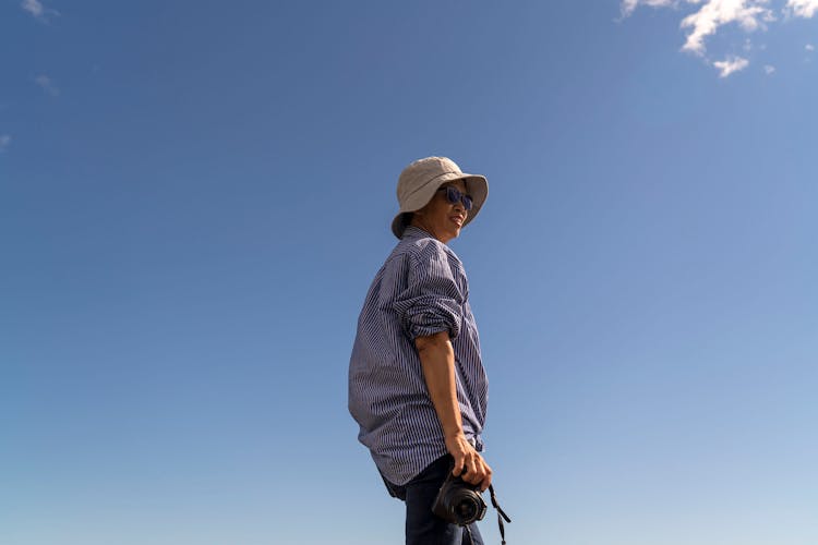 Photographer Holding A Camera 