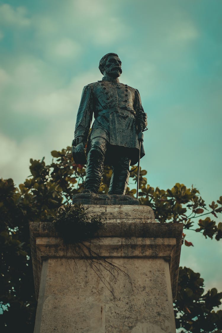 Low Angle View Of A Statue 