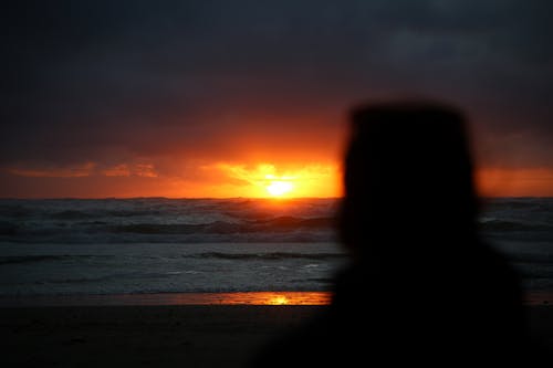Immagine gratuita di sfondo oceano, sundowner