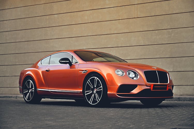 Orange Bentley Continental GT