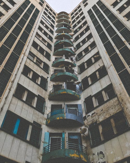 Low Angle Shot of an Apartment Building in Algeria