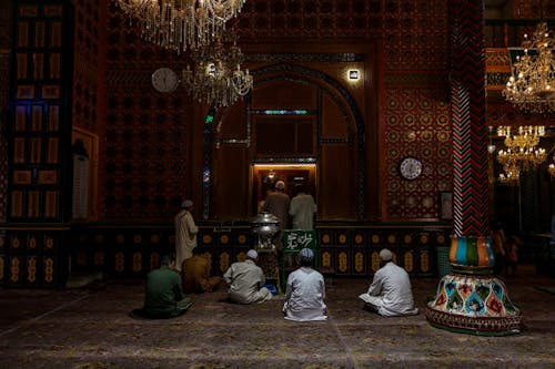 People Praying Inside the Mosque