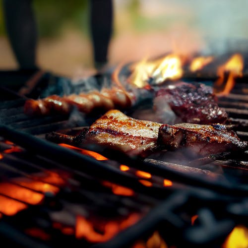 Close-up Photo of Grilling of Meat 