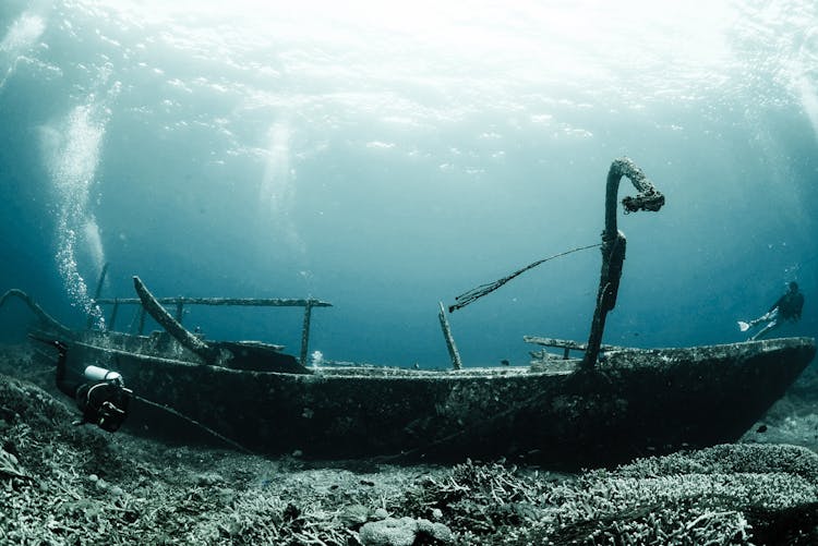 Underwater Photo Of Ship Wreck