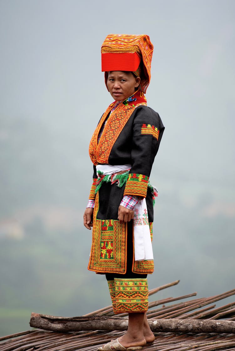 Portrait Of A Woman In Traditional Clothing 