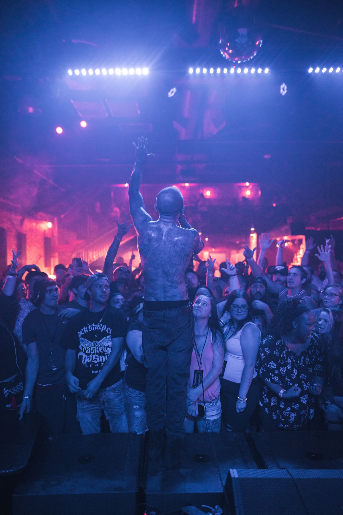 Live music audience watching a band in an intimate venue