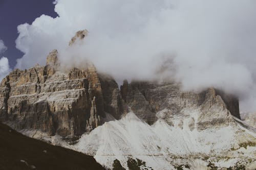 Rocky Mountains Covered with Clouds