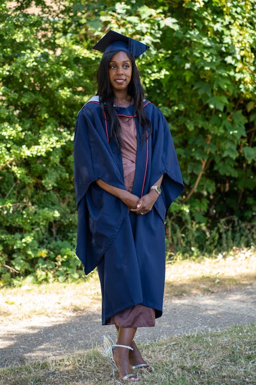 Beautiful Woman in an Academic Gown 