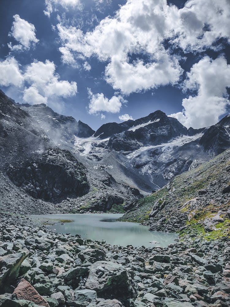 Photo Of Lake Under Cloudy Sky