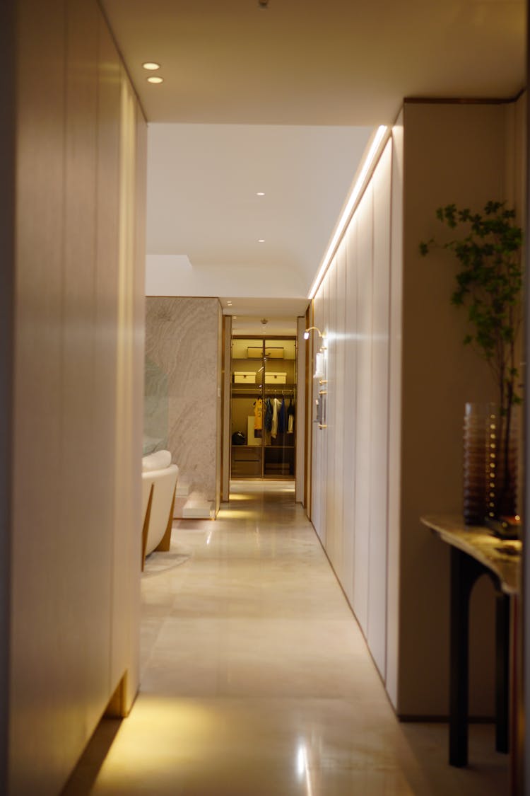 Hallway In Modern Hotel