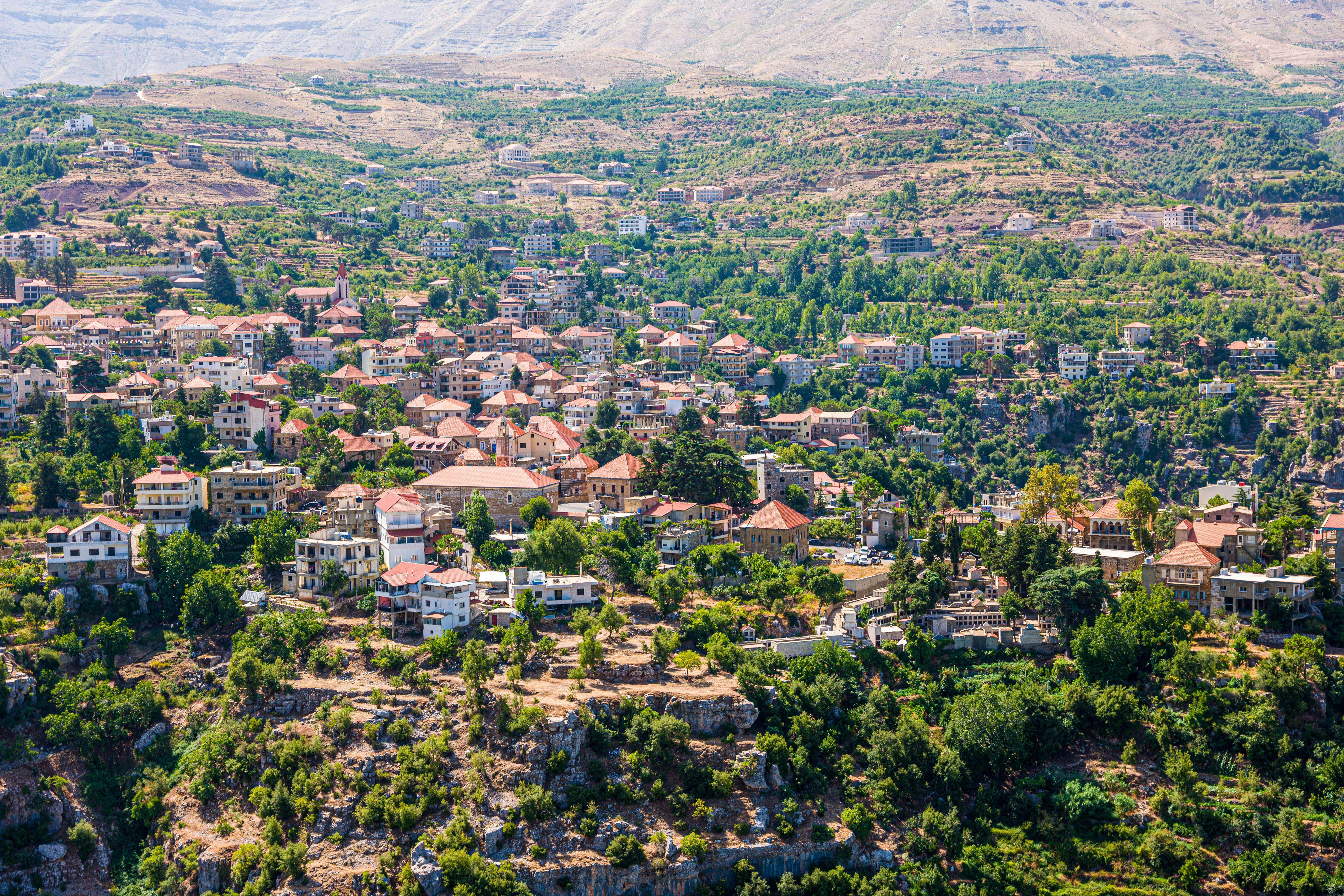 Hillside view of a village in southern Lebanon