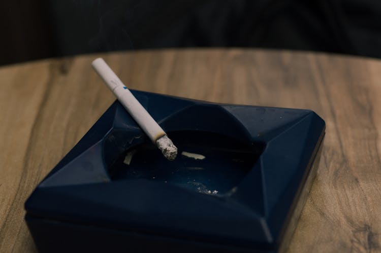 Cigarette On Ashtray