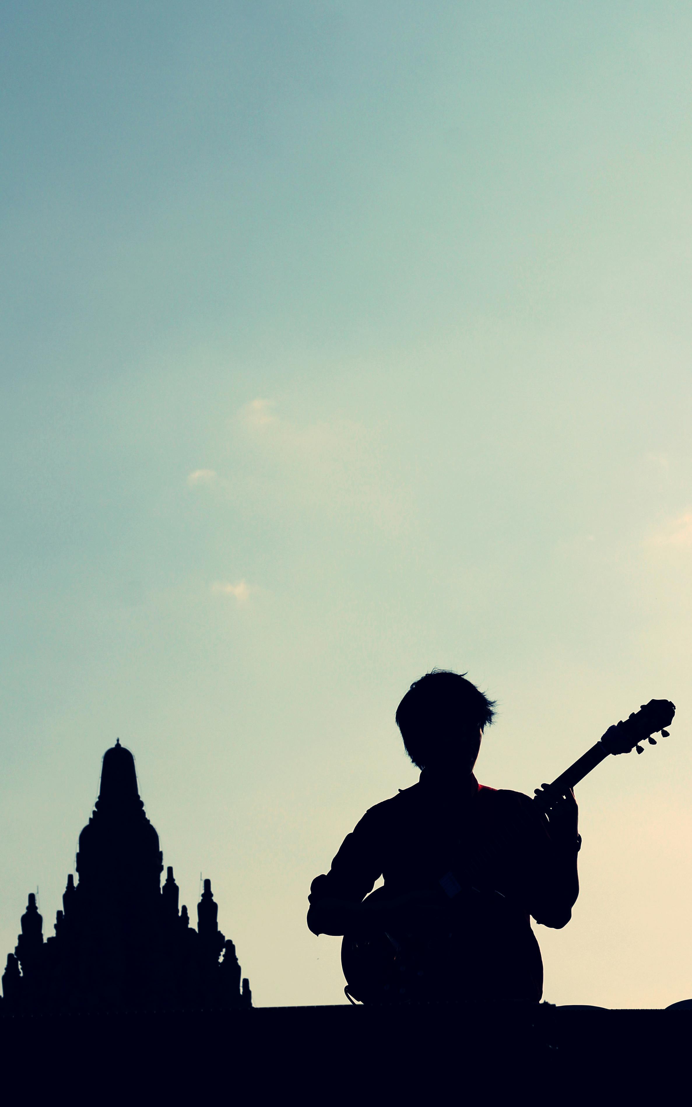 guitarist silhouette wallpaper