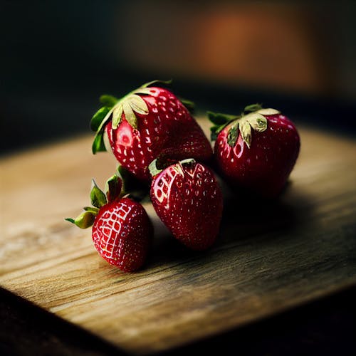 Fotobanka s bezplatnými fotkami na tému drevený povrch, jahody, štvorcový formát