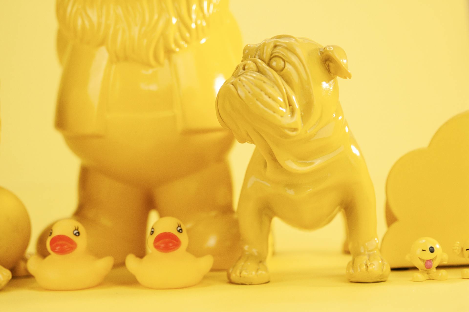 Yellow Bulldog Figurine